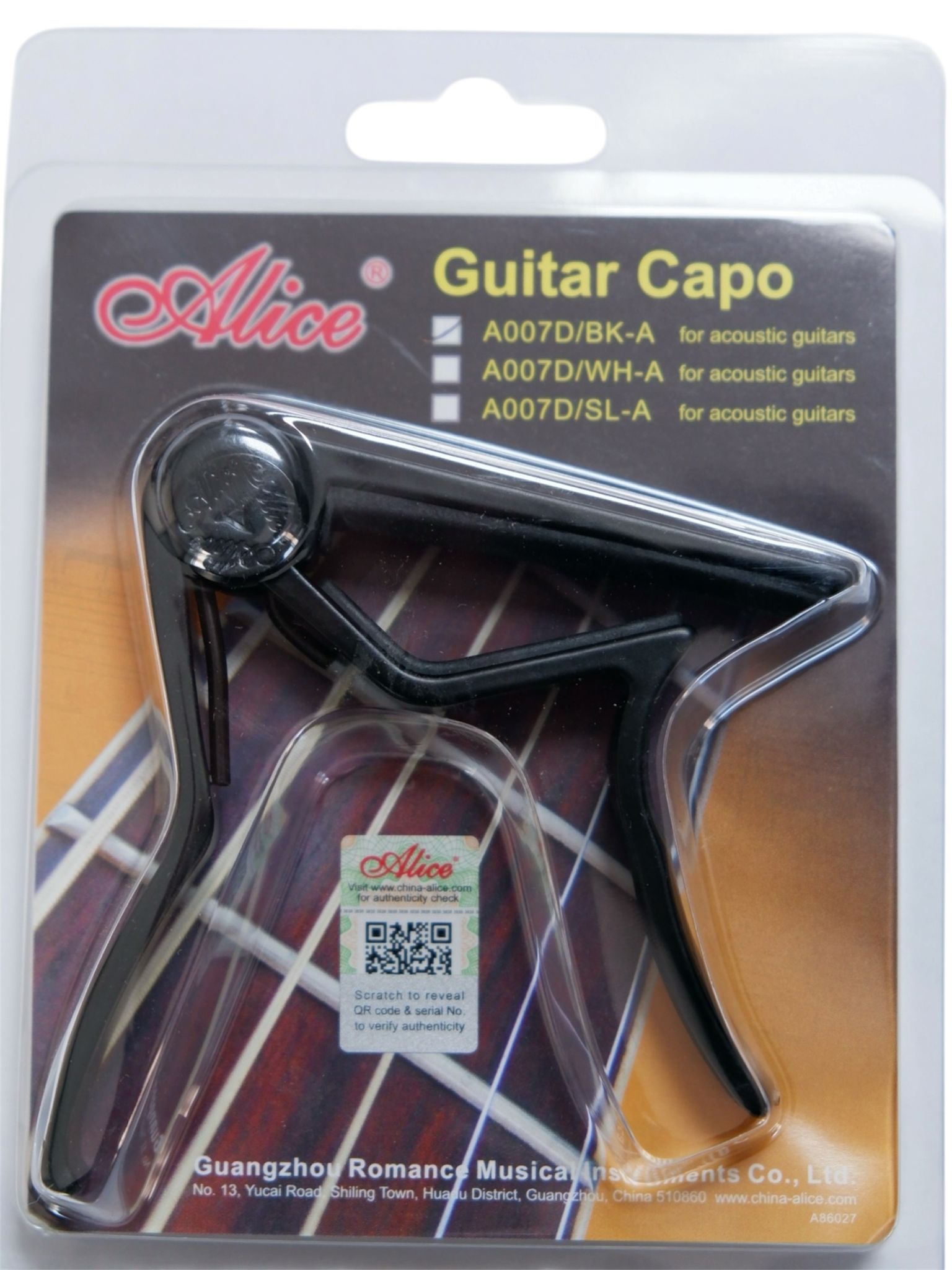 Alice A007D-BK-A Akustik Gitar Kapo