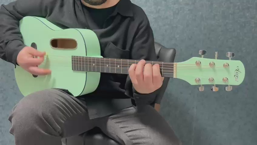 Aiersi Akustik Özel Turkuaz Gitar (Videolu) (Kopya)