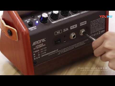 AG-15A 15W Taşınabilir Akustik Gitar Amfisi – Bluetooth & USB Şarjlı