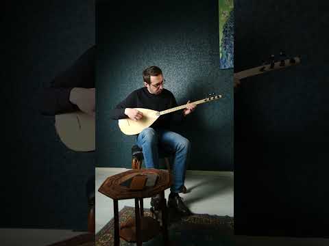 Mahogany Short Neck Medium Quality Left-Handed Baglama - SLT121